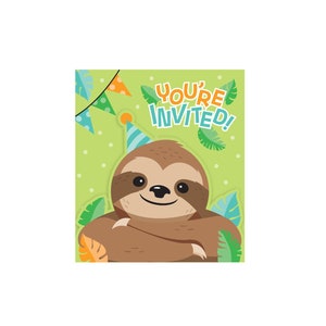 Sloth Invitations - Etsy