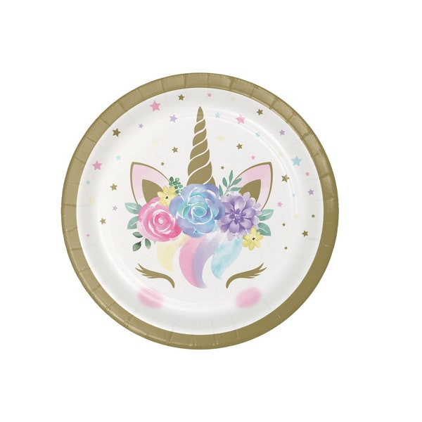 Unicorn Face Cake Plates