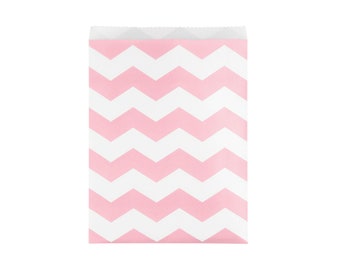 Pink Chevron Treat Bags