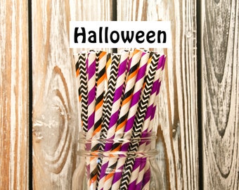 Halloween Paper Straw Mix