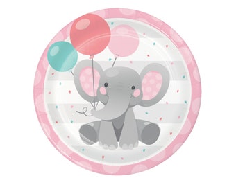 Little Peanut Plates 7 Elephant Dessert Plates Elephant Baby Shower Elephant Plates Elephant First Birthday