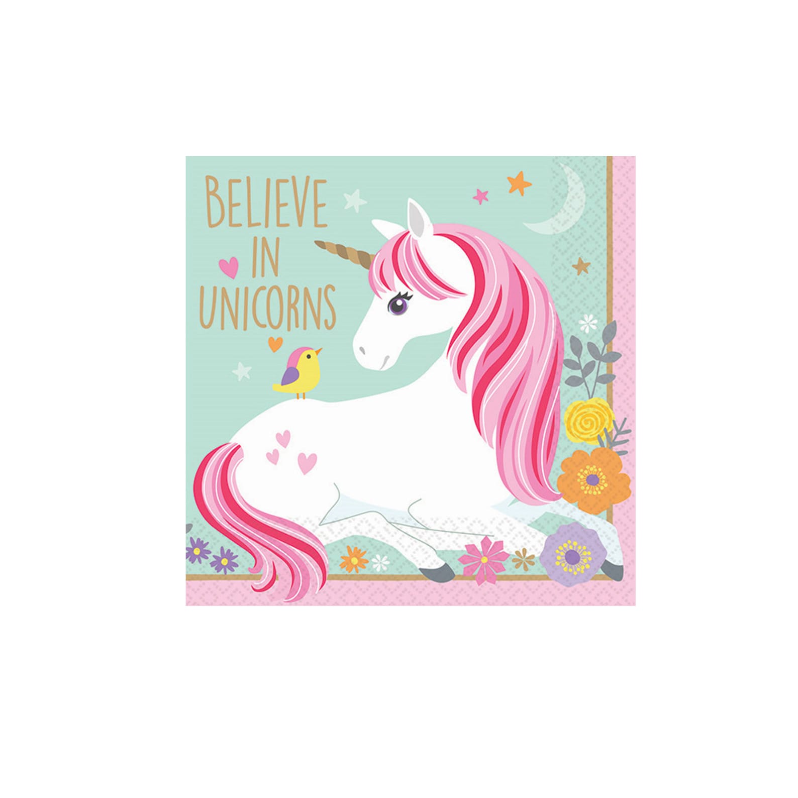 Unicorn Napkins for 8 Guests