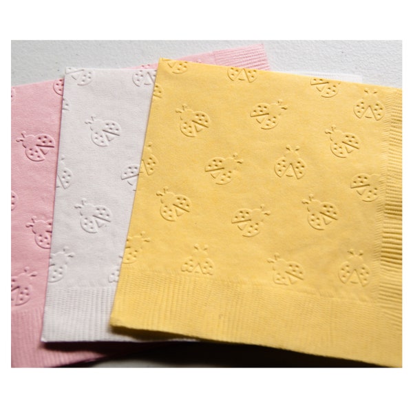 Ladybug Embossed Cake Napkins