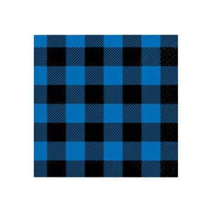 Blue Buffalo Plaid Cake Napkins