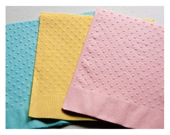 Polka Dot Embossed Cake Napkins