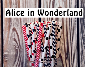 Alice in Wonderland Paper Straw Mix