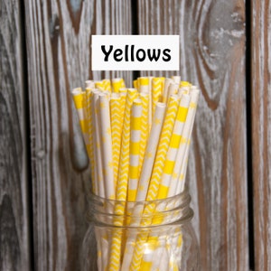 Yellow Paper Straw Mix