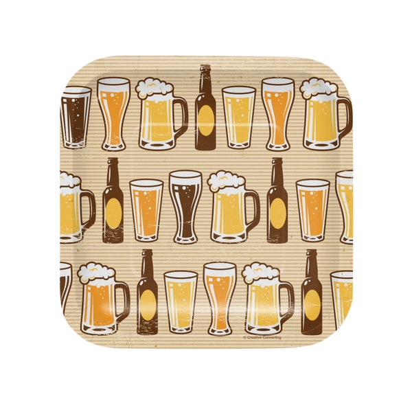 Beer Theme Cake Plates