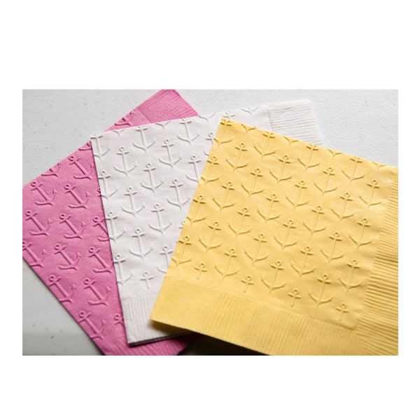 Nautical Embossed Cake Napkins