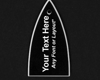Guitar Truss Rod Cover - Custom Engraved - For ESP or LTD - PERSONALIZED Text - Black