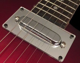 Guitar Part - CONVERSION PICKUP RING Mounting Trim Bezel - Humbucker to Telecaster Neck Single Coil - Black, Clear, Chrome Gold Mirror