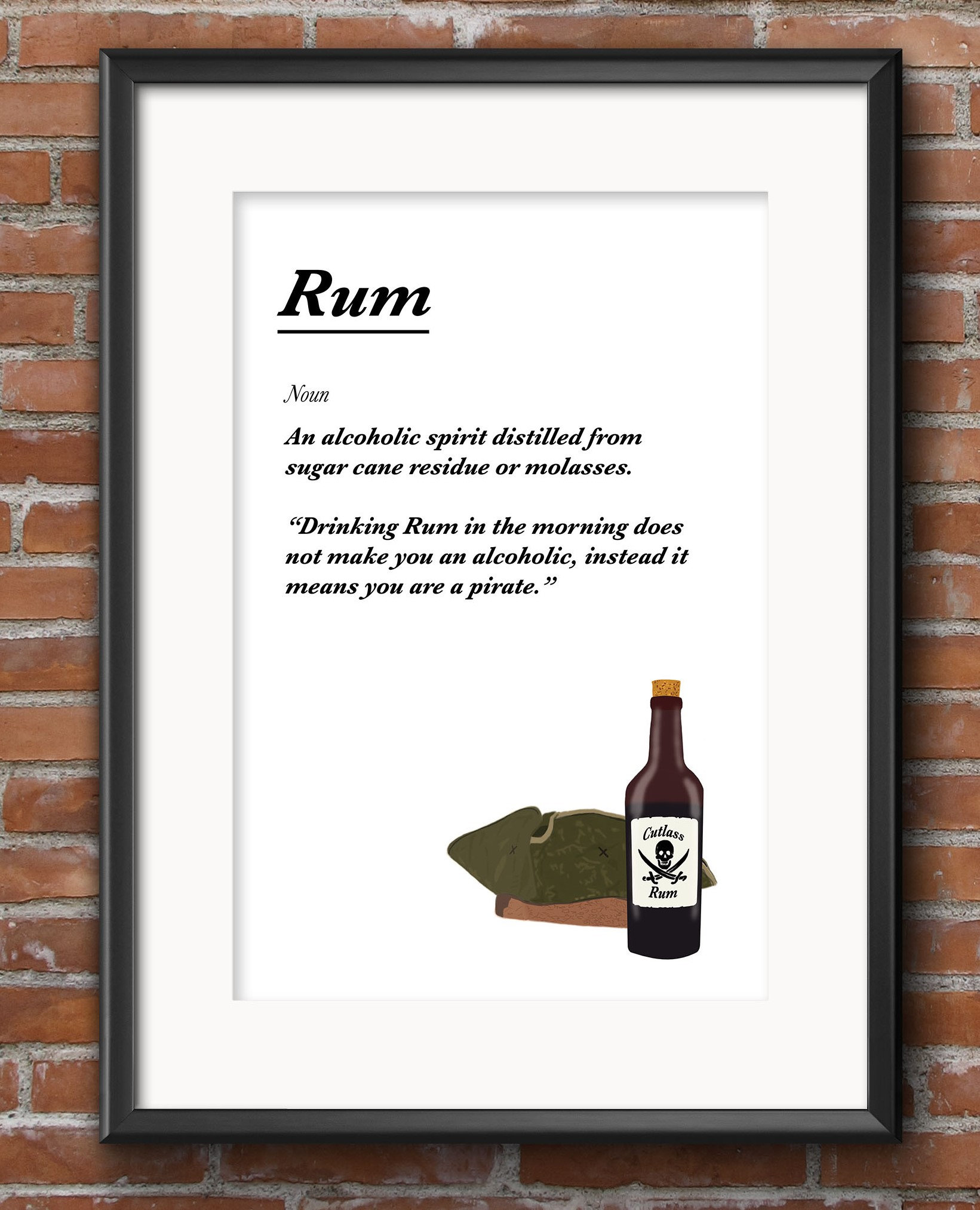 Rum Definition & Quote Humorous Print Etsy UK