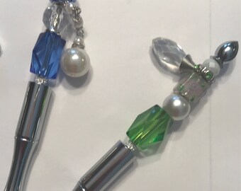 Beaded Metal Writing Pens-AKA, Zeta