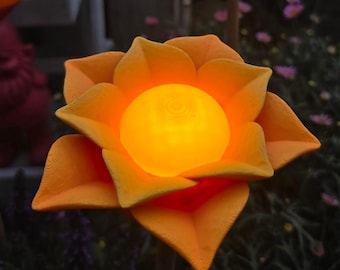 3D print file, 3D flower "LISA" STL file, garden decoration for pool, pond, balcony, exclusive design, 3mf, private use including mini commercial license