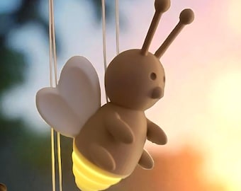 3D print file, private license, firefly &quot;Lumi&quot;, 3mf, hanging decoration, summer decoration, night light, home, garden party, sleep light