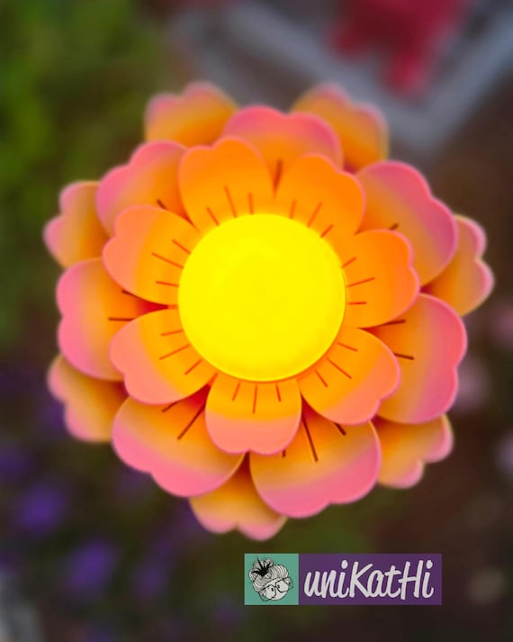 3D Druck Datei, 3D Blume "MONE" STL Datei, Garten Deko Pool Teich Balkon, LED Einsatz, Exklusives Design, private inkl. Mini Gewerbe Lizenz