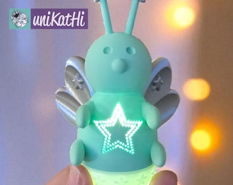 3D print file, firefly "Lumi Star Magic", STL, 3mf, hanging decoration, night light, sleep light, private use incl. mini commercial license