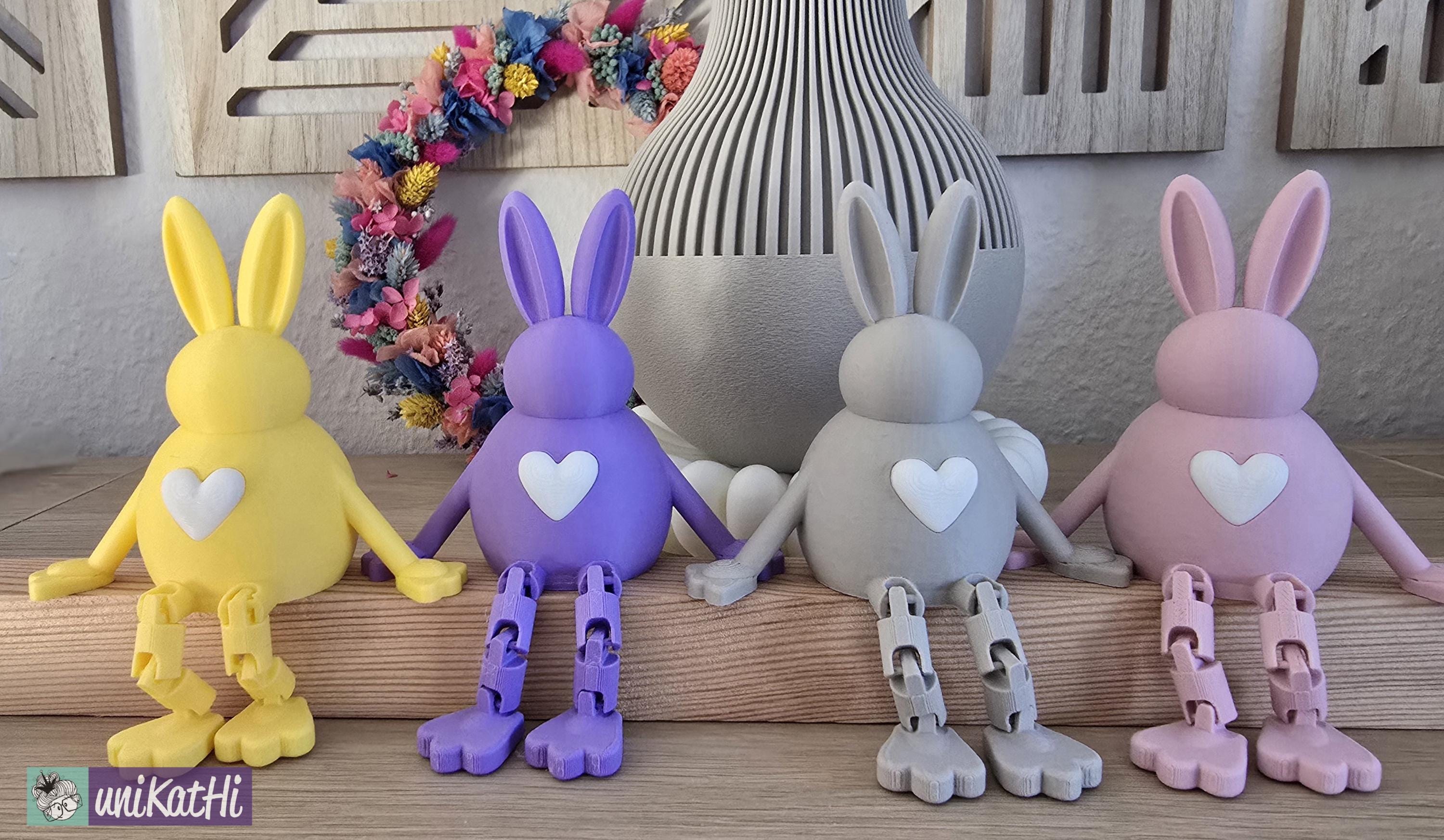 3D Print File, Bunny With Heart (commercial Download), STL, 3mf
