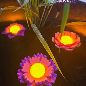 3D-utskriftsfil, 3D-blomma "GEBBI" STL-fil, trädgårdsdekoration för pool, balkong, LED-insats, exklusiv design, privat bruk inklusive mini-kommersiell licens bild 7