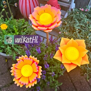 3D-utskriftsfil, 3D-blomma "GEBBI" STL-fil, trädgårdsdekoration för pool, balkong, LED-insats, exklusiv design, privat bruk inklusive mini-kommersiell licens bild 2