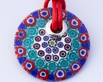Mari Teal Murrino & Silver Pendant