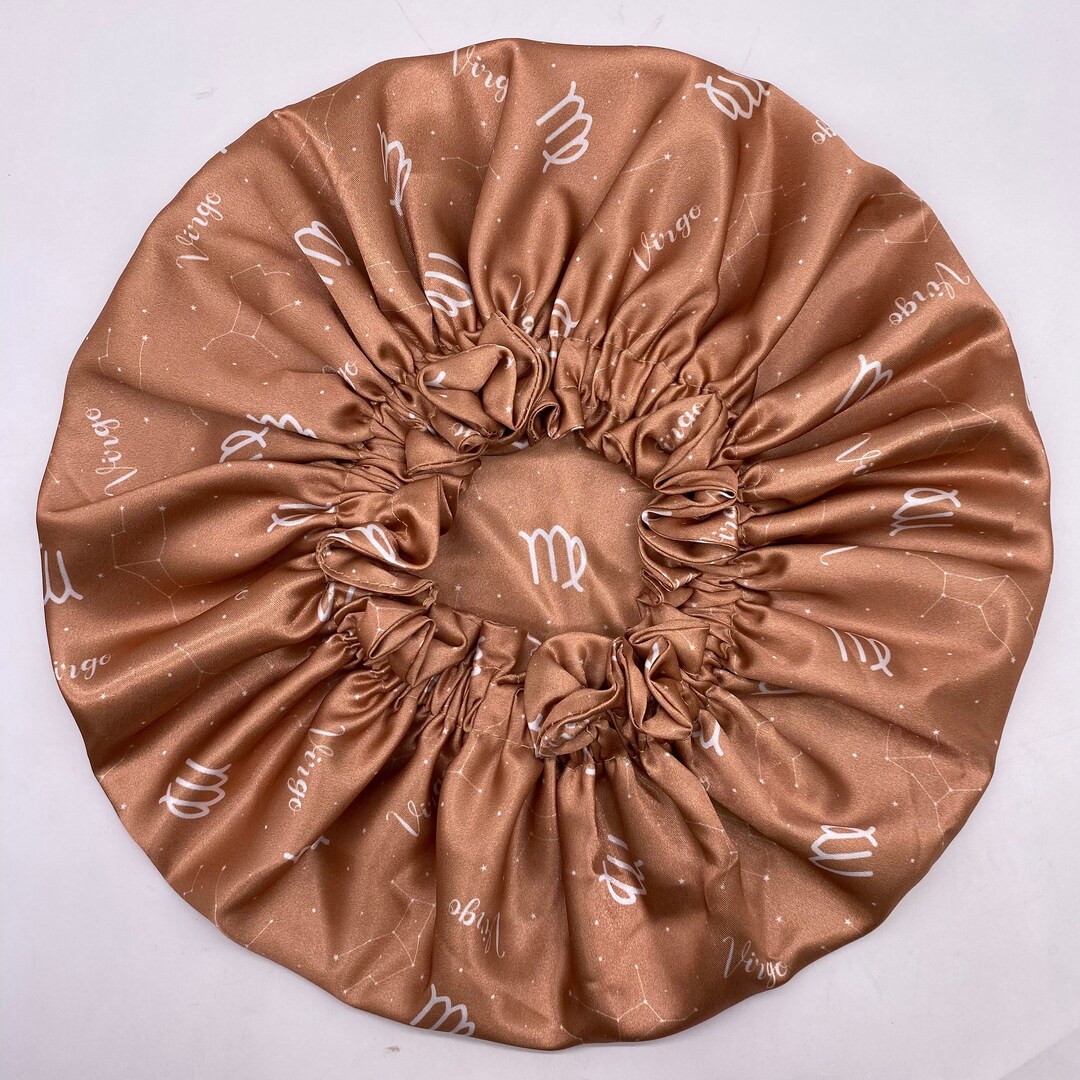 Brown Virgo Zodiac Sign Power Color Satin Hair Bonnet Long - Etsy