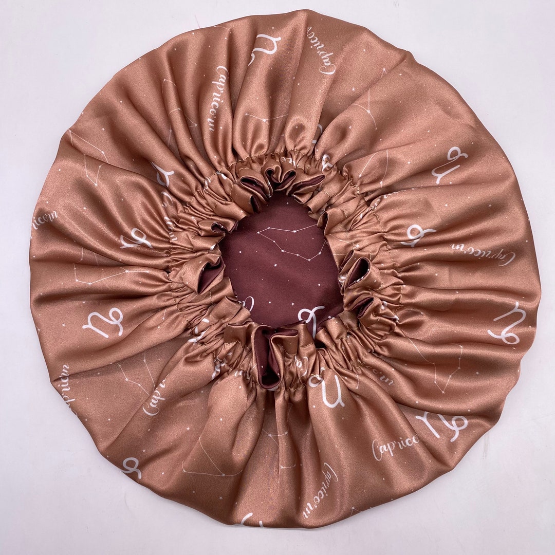 Brown Capricorn Zodiac Sign Power Color Satin Hair Bonnet Long - Etsy