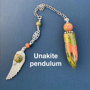 Unakite Pendulum - Stone of Vision, Grounding Balance
