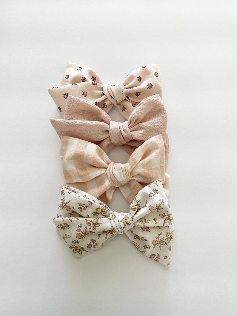 spring hair bow baby hair bows summer hair bow SiahsGoods Siahs hair bows hair bows Floral hair bow