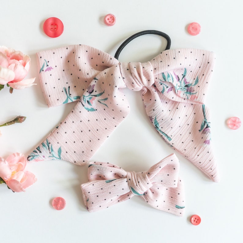Mommy and me hair bows adult hair bows toddler hair bows baby hair bows floral hair bows Siahs hair bows Scrunchies