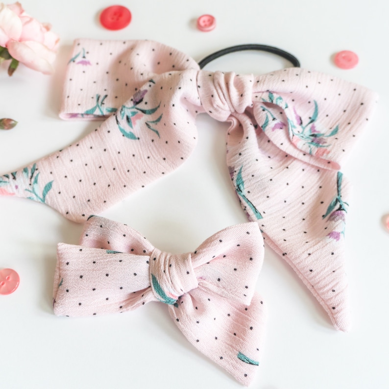Mommy and me hair bows adult hair bows toddler hair bows baby hair bows floral hair bows Siahs hair bows Scrunchies
