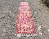 pale color vintage herki runner rug, 2.6 x 12.5 ft. free shipping, bohemian runner rug, vintage hallway runner rug, kitchen rug MB2229