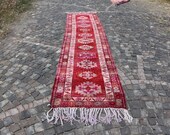 vintage turkish rug, herki runner rug, aztec runner rug, 3 x 12.8 ft. free shipping, decorative rug, anatolian carpet, vintage rug, MB2224