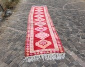 vintage anatolian rug, herki runner rug, runner rug, 3.1 x 12.8 ft. free shipping, decorative wool rug, turkey rug, vintage area rug, MB2227