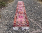 anatolian area runner rug, bohemian runner rug, 2.6 x 17.6 ft. free shipping turkish runner rug, orgnaic wool runner rug, boho rug MB2222