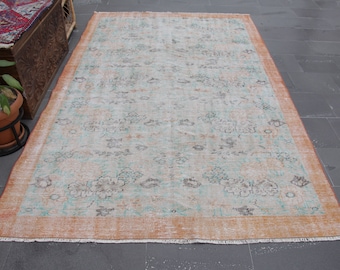 bohemian rug, area rug, turkish rug, vintage rug Free Shipping 5.7 x 9.1 ft floor rug, rustic rug, home decor rug, boho wool rug MBZ3228