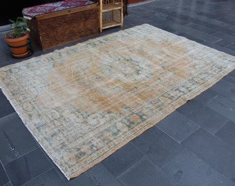 turkish area rug, vintage rug, rustic rug Free Shipping 6.3 x 9.1 bohemian rug, wool rug, handmade rug, boho decor rug, nomadic rug MBZ4030