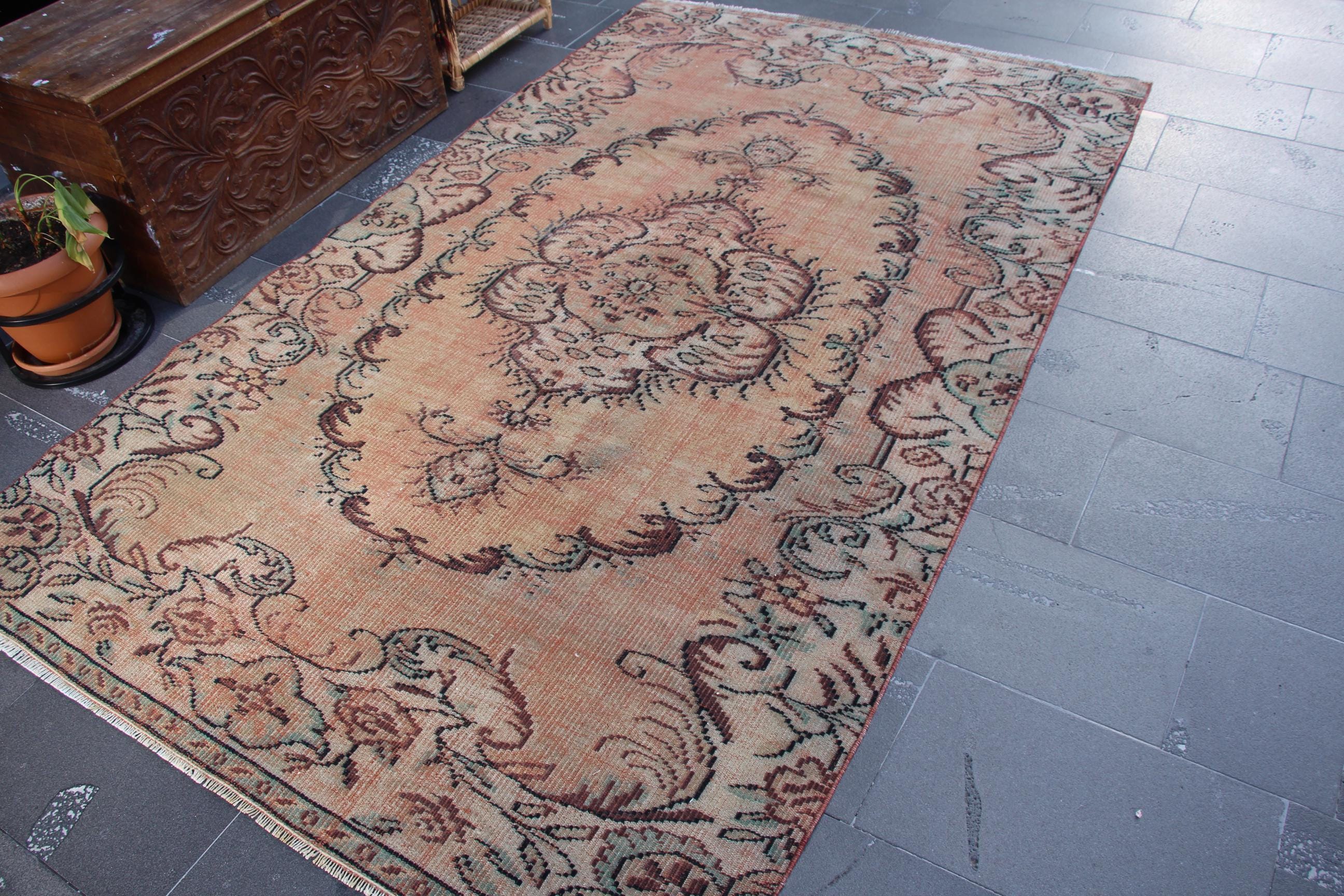 Turkish Rug, Vintage Large Rug, Diningroom Rug, Organic Wool Turkish Rug, Vintage Large Rug, Diningroom Rug, Organic Wool