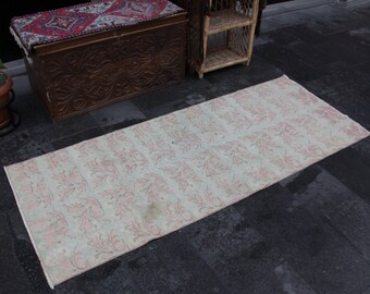 トルコ絨毯、ヴィンテージランナーラグ、ハンドメイドラグ、ホーム