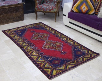 turkish rug, vintage rug, area rug Free Shipping 3.9 x 7.0 ft boho decor rug, anatolian rug oriental rug , wool rug, oushak rug, rug, MB9627