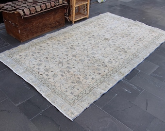 トルコ ラグ 絨毯 ビンテージ アナトリアラグ ヴィンテージトルコラグ、アナトリアアクセントラグ、手織りブルー