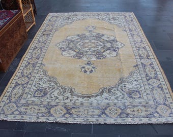 Keltischer Teppich groß, Vintage Teppich, Handgewebter Wollteppich, Kelimteppich, Boho Teppich, Wohndeko, Boho Teppich 200 x 250 cm MBZ4067