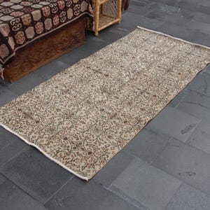 Turkish Rug, Vintage runner Rug, Anatolian Rug, Handmade rug 3.1 x 6.7 ft Nomadic Rug, Aztec Rug, Floor Rug, Ethnic Rug, Wool Rug MBT0069