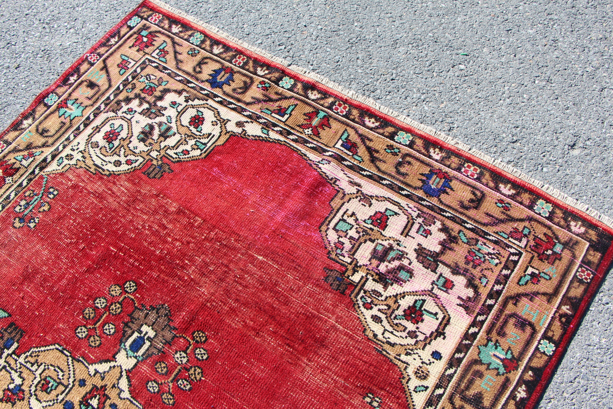 Vintage area rug red rug bohemian area rug 5.1 x 8.5 ft. Etsy