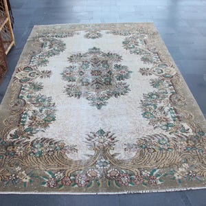 Turkish rug, Vintage rug, Bedroom rug, Large area rug, Oriental rug, Handmade rug, Boho rug, Home decor, Diningroom rug 5.6 x 8.8 ft MB14516