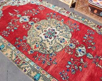 Oversized Rug, Turkish Rug, Turkey Rug , Vintage Rug 4.2 X 8.1 Ft