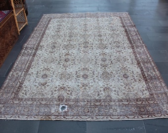 トルコのオリエンタルラグ、ヴィンテージラグ、エリアラグ、素朴な