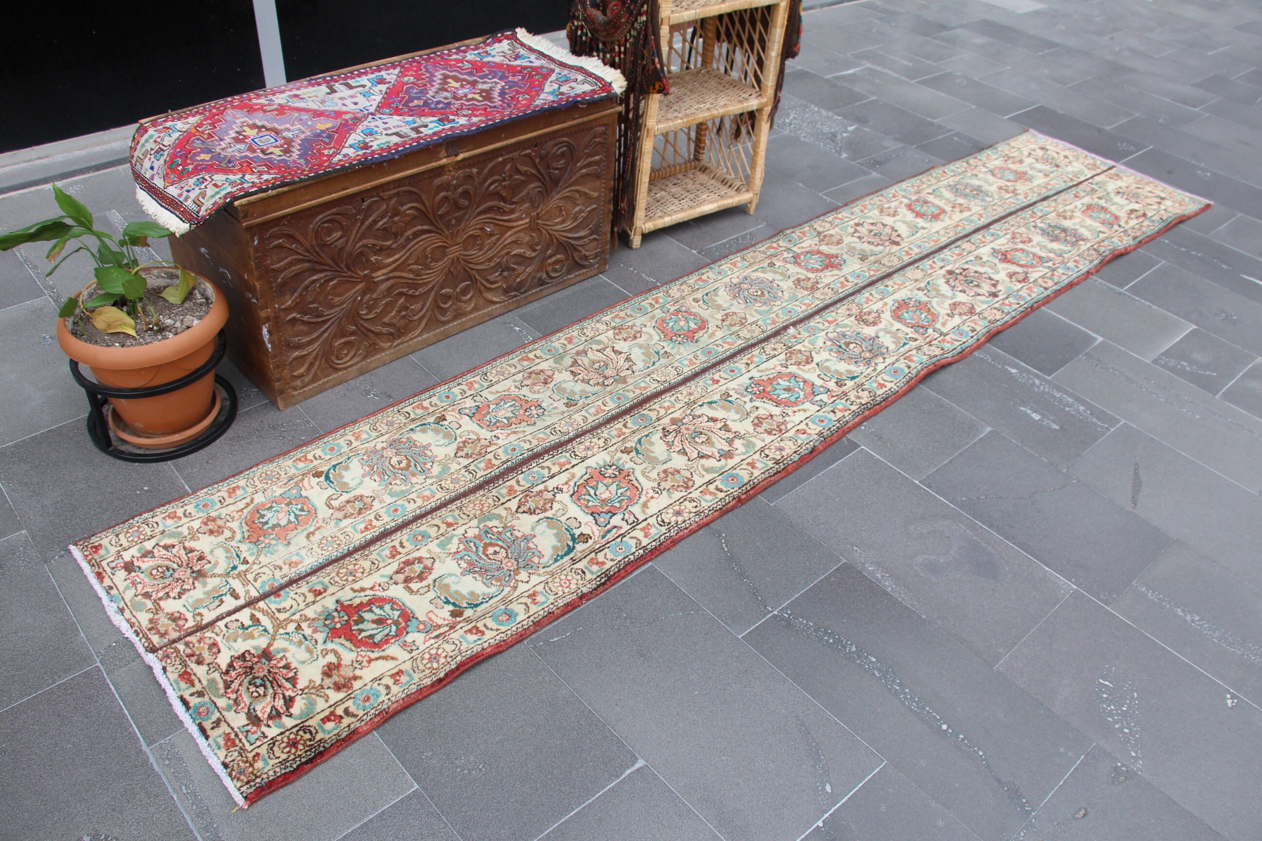 ヴィンテージ　トルコ製ランナーラグ ヴィンテージラグ、トルコ製ランナーラグ、オリエンタルラグ