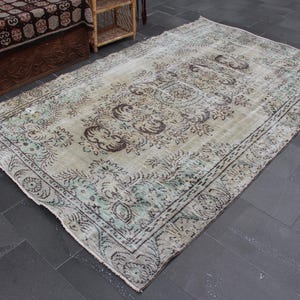Turkish rug, Vintage rug, Bedroom rug, Large area rug, Oriental rug, Handmade rug, Boho rug, Home decor, Diningroom rug 5.6 x 8.8 ft MB14837