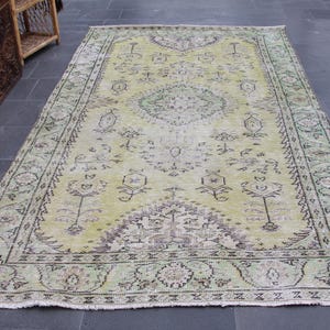 Turkish rug, Vintage rug, Bedroom rug, Large area rug, Oriental rug, Handmade rug, Boho rug, Home decor, Diningroom rug 5.1 x 8.8 ft MBZ0130